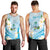 Guam Chamorro Guasali Flowers Men Tank Top Aqua Gradient