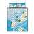 Guam Chamorro Guasali Flowers Quilt Bed Set Aqua Gradient LT7