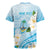 Guam Chamorro Guasali Flowers Rugby Jersey Aqua Gradient