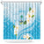Guam Chamorro Guasali Flowers Shower Curtain Aqua Gradient LT7