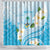 Guam Chamorro Guasali Flowers Shower Curtain Aqua Gradient LT7