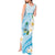 Guam Chamorro Guasali Flowers Tank Maxi Dress Aqua Gradient