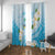 Guam Chamorro Guasali Flowers Window Curtain Aqua Gradient LT7