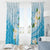 Guam Chamorro Guasali Flowers Window Curtain Aqua Gradient LT7