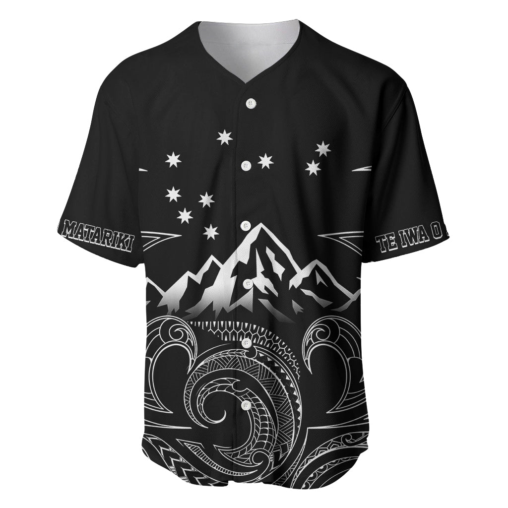 New Zealand Baseball Jersey Maori Te Iwa o Matariki LT7 Black - Polynesian Pride