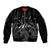 New Zealand Sleeve Zip Bomber Jacket Maori Te Iwa o Matariki LT7 Unisex Black - Polynesian Pride