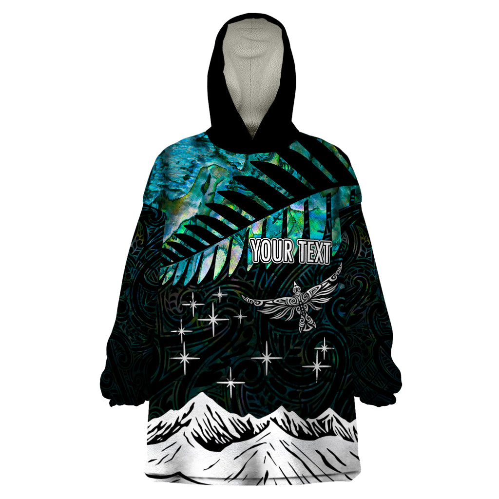 Personalised Maori New Year Wearable Blanket Hoodie Matariki Mix Paua Shell LT7 One Size Art - Polynesian Pride