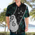 Personalised New Zealand Hawaiian Shirt Paua Shell Maori Manaia with Silver Ferns LT7 - Polynesian Pride