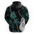 Personalised New Zealand Hoodie Paua Shell Maori Manaia with Silver Ferns LT7 - Polynesian Pride