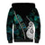 Personalised New Zealand Sherpa Hoodie Paua Shell Maori Manaia with Silver Ferns LT7 - Polynesian Pride