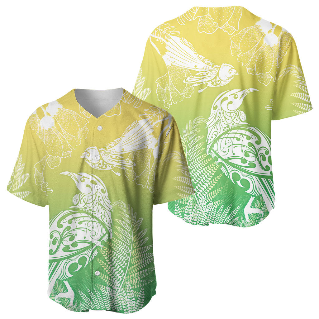 Aotearoa Maori Mahuru Tui With Pikawakawa Baseball Jersey Spring Time LT7 - Polynesian Pride
