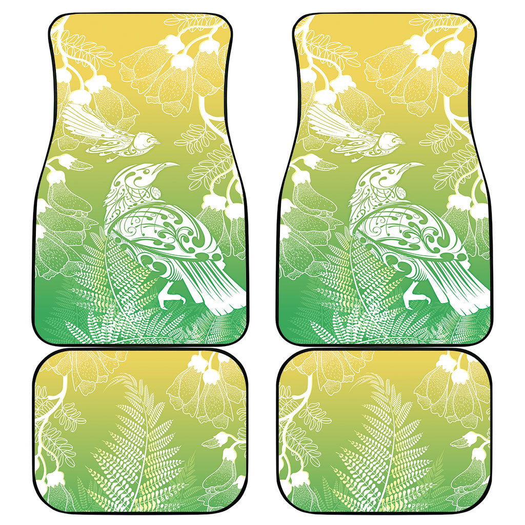 Aotearoa Maori Mahuru Tui With Pikawakawa Car Mats Spring Time LT7 - Polynesian Pride