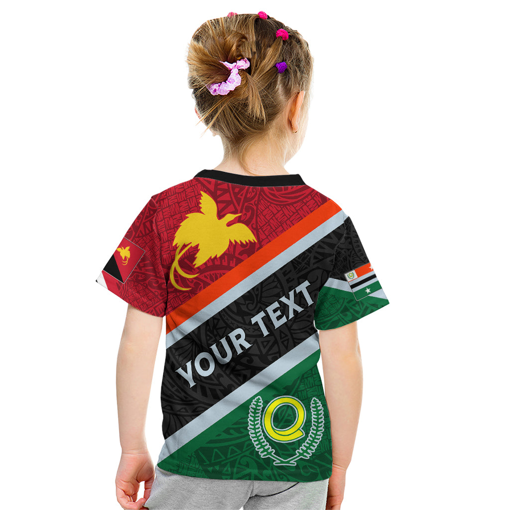 Personalised Penama and Papua New Guinea Day Kid T Shirt Emblem Mix Style LT7 - Polynesian Pride
