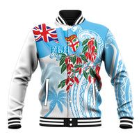 Bula Fiji Day Tagimaucia Palms Baseball Jacket Toso Mai Viti LT7 Unisex Turquoise - Polynesian Pride