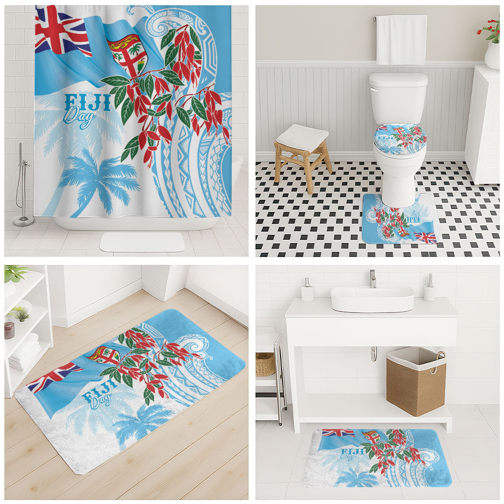 Bula Fiji Day Tagimaucia Palms Bathroom Set Toso Mai Viti LT7 - Polynesian Pride