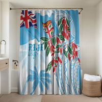 Bula Fiji Day Tagimaucia Palms Bathroom Set Toso Mai Viti LT7 Shower Curtain Only Turquoise - Polynesian Pride