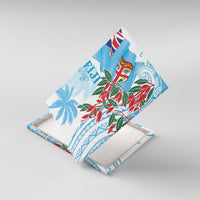 Bula Fiji Day Tagimaucia Palms Canvas Wall Art Toso Mai Viti LT7 With Frame Turquoise - Polynesian Pride