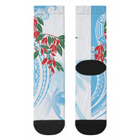 Bula Fiji Day Tagimaucia Palms Crew Socks Toso Mai Viti LT7 - Polynesian Pride