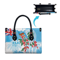 Bula Fiji Day Tagimaucia Palms Leather Bag Toso Mai Viti LT7 - Polynesian Pride