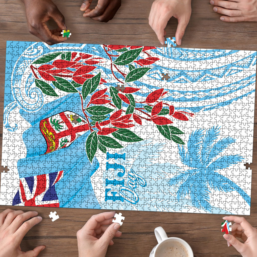 Bula Fiji Day Tagimaucia Palms Puzzle Toso Mai Viti LT7 - Polynesian Pride