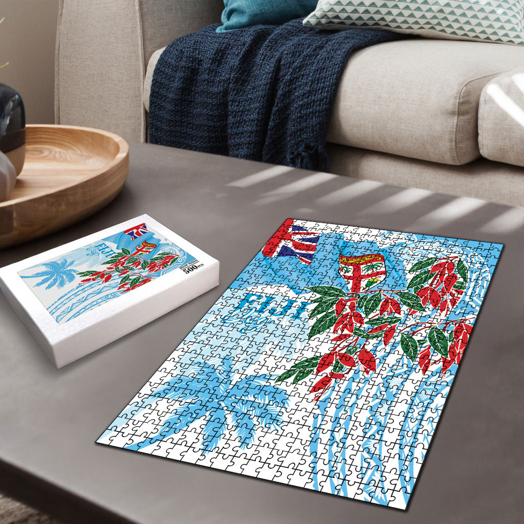 Bula Fiji Day Tagimaucia Palms Puzzle Toso Mai Viti LT7 - Polynesian Pride