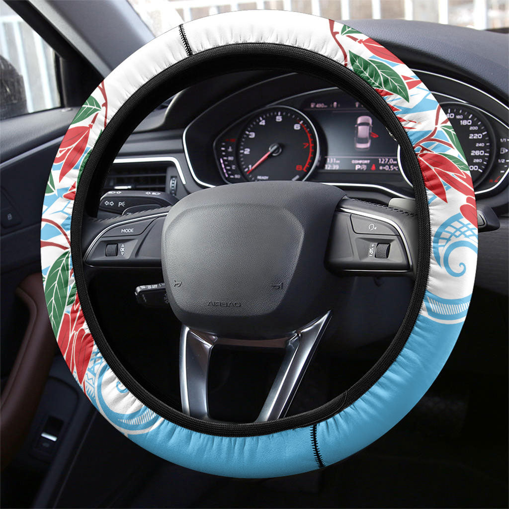 Bula Fiji Day Tagimaucia Palms Steering Wheel Cover Toso Mai Viti LT7 - Polynesian Pride