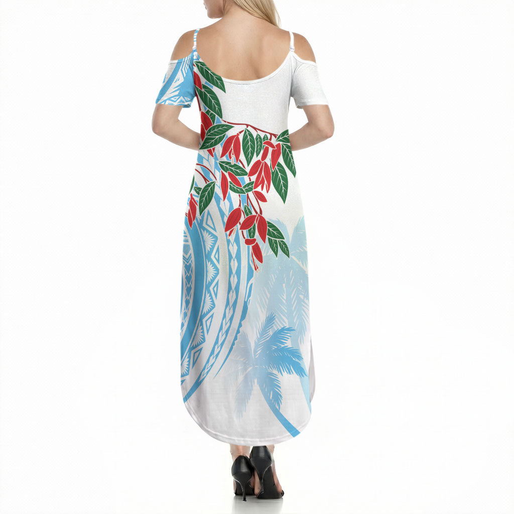 Bula Fiji Day Tagimaucia Palms Summer Maxi Dress Toso Mai Viti LT7 - Polynesian Pride