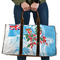 Bula Fiji Day Tagimaucia Palms Travel Bag Toso Mai Viti LT7 Turquoise - Polynesian Pride