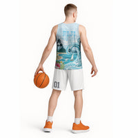 Bula Fiji Seascape Basketball Jersey Fiji Day - Islands Heritage LT7 - Polynesian Pride