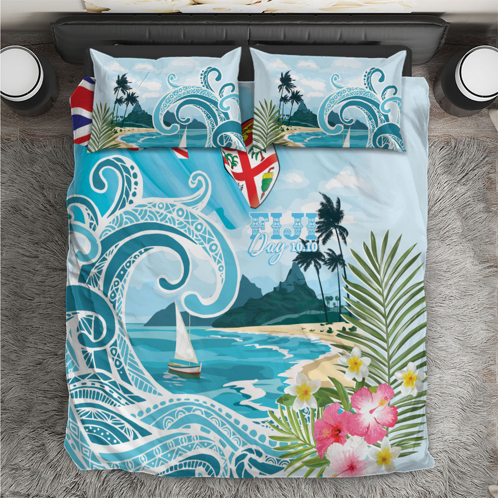 Bula Fiji Seascape Bedding Set Fiji Day - Islands Heritage LT7 Multicolor - Polynesian Pride