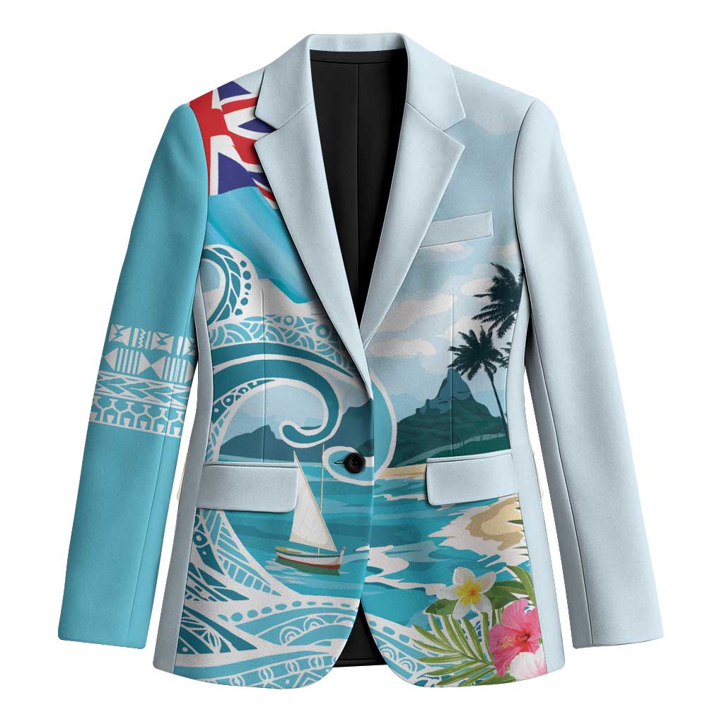 Bula Fiji Seascape Blazer Fiji Day - Islands Heritage LT7 Unisex Multicolor - Polynesian Pride