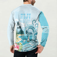Bula Fiji Seascape Button Sweatshirt Fiji Day - Islands Heritage