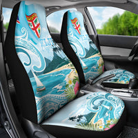 Bula Fiji Seascape Car Seat Cover Fiji Day - Islands Heritage LT7 - Polynesian Pride