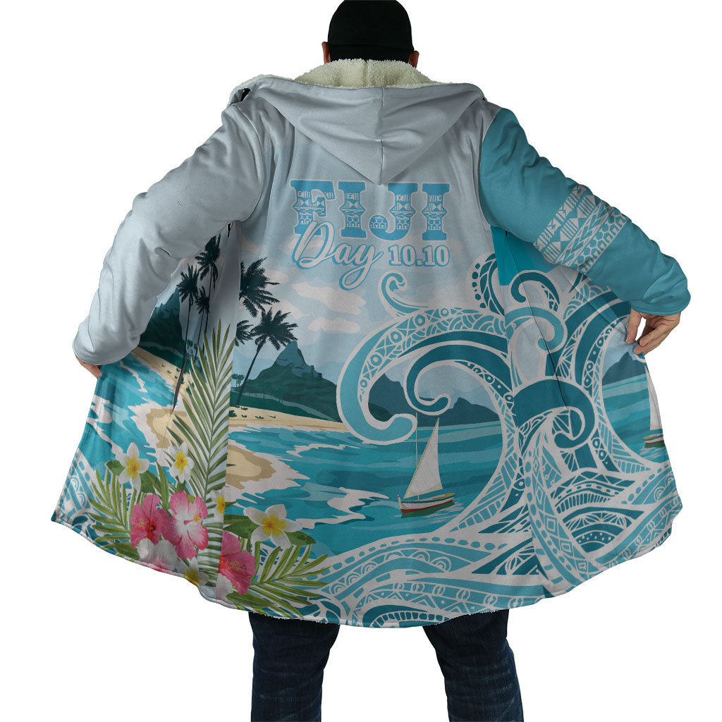 Bula Fiji Seascape Cloak Fiji Day - Islands Heritage LT7 - Polynesian Pride