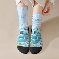 Bula Fiji Seascape Crew Socks Fiji Day - Islands Heritage LT7 Crew Socks Multicolor - Polynesian Pride