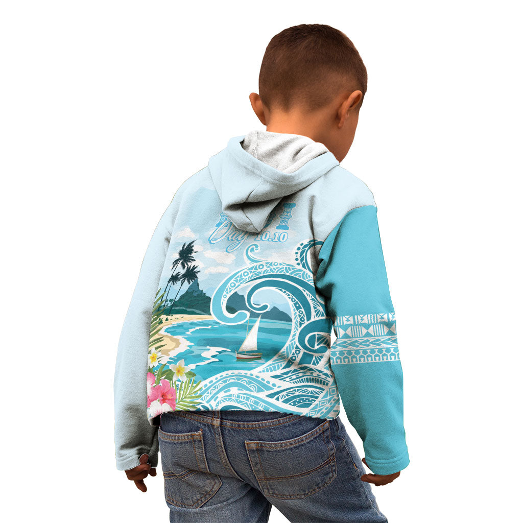 Bula Fiji Seascape Kid Hoodie Fiji Day - Islands Heritage LT7 - Polynesian Pride