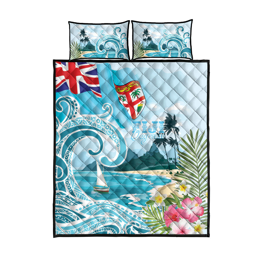 Bula Fiji Seascape Quilt Bed Set Fiji Day - Islands Heritage LT7 - Polynesian Pride