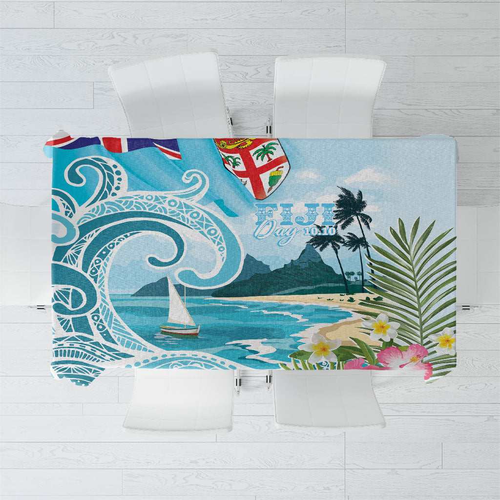 Bula Fiji Seascape Tablecloth Fiji Day - Islands Heritage LT7 Multicolor - Polynesian Pride