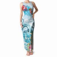 Bula Fiji Seascape Tank Maxi Dress Fiji Day - Islands Heritage LT7 Women Multicolor - Polynesian Pride
