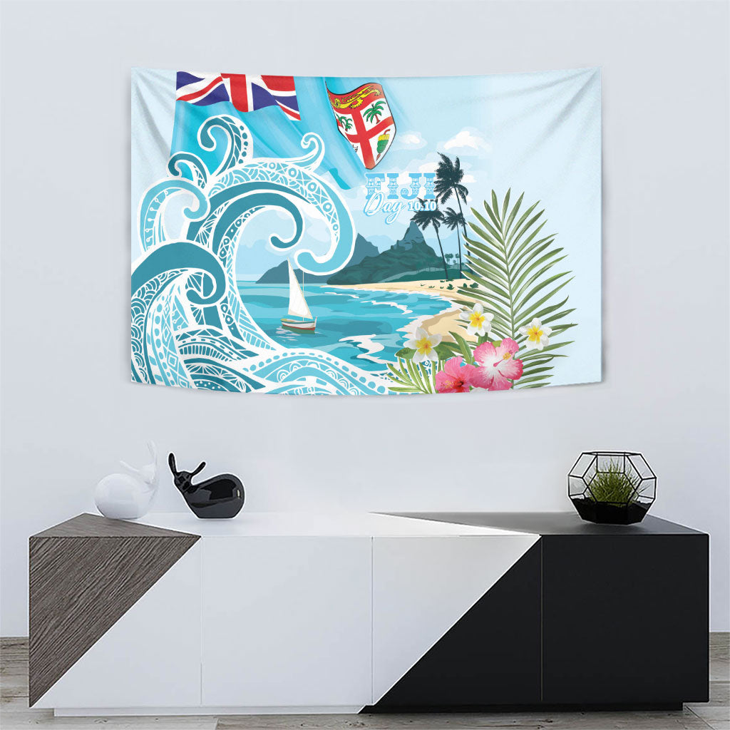 Bula Fiji Seascape Tapestry Fiji Day - Islands Heritage LT7 - Polynesian Pride