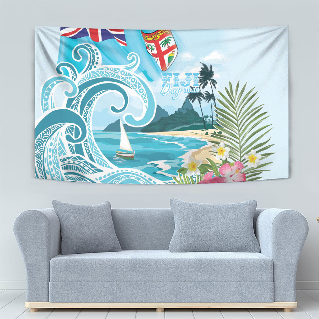 Bula Fiji Seascape Tapestry Fiji Day - Islands Heritage LT7 - Polynesian Pride