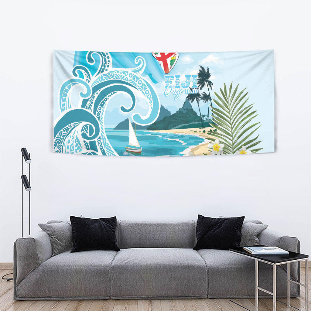 Bula Fiji Seascape Tapestry Fiji Day - Islands Heritage LT7 - Polynesian Pride