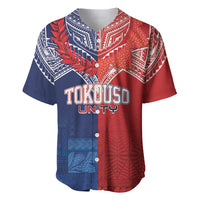 TokoUso Tonga Samoa Brothers Forever Custom Baseball Jersey Ulafala and Heilala Unity LT7 Red Blue - Polynesian Pride