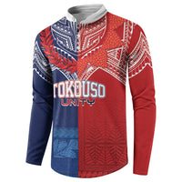 TokoUso Tonga Samoa Brothers Forever Custom Button Sweatshirt Ulafala and Heilala Unity LT7 - Polynesian Pride