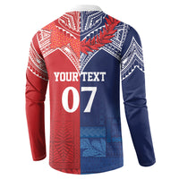 TokoUso Tonga Samoa Brothers Forever Custom Button Sweatshirt Ulafala and Heilala Unity LT7 - Polynesian Pride