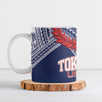TokoUso Tonga Samoa Brothers Forever Ceramic Mug Ulafala and Heilala Unity LT7 Red Blue - Polynesian Pride