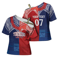 TokoUso Tonga Samoa Brothers Forever Custom Cross Shoulder Shirt Ulafala and Heilala Unity LT7 - Polynesian Pride