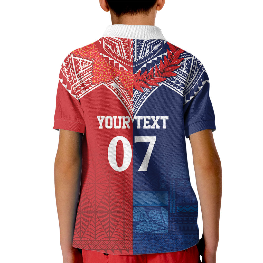 TokoUso Tonga Samoa Brothers Forever Custom Kid Polo Shirt Ulafala and Heilala Unity LT7 - Polynesian Pride