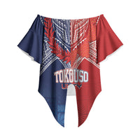 TokoUso Tonga Samoa Brothers Forever Custom Off Shoulder Wrap Waist Top Ulafala and Heilala Unity LT7 - Polynesian Pride