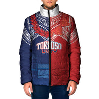 TokoUso Tonga Samoa Brothers Forever Custom Padded Jacket Ulafala and Heilala Unity LT7 Men Red Blue - Polynesian Pride